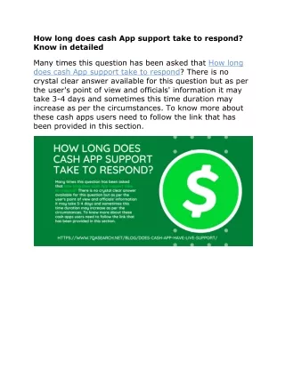 how long does cash app support take to respond