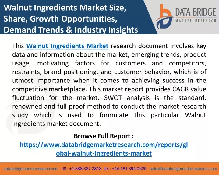 walnut ingredients market size share growth