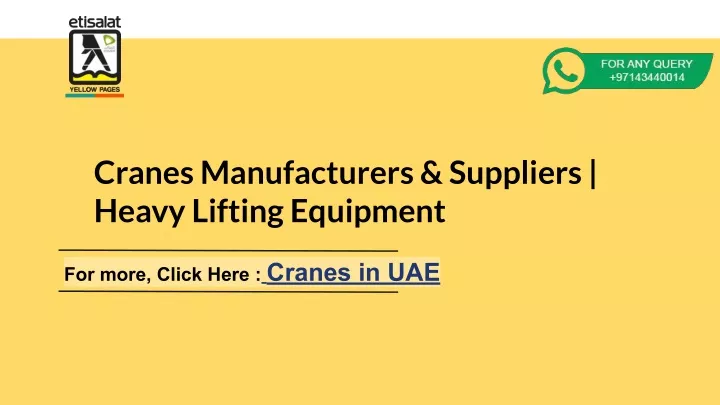 cranes manufacturers suppliers heavy lifting
