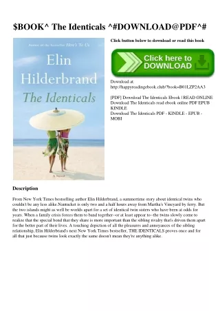 $BOOK^ The Identicals ^#DOWNLOAD@PDF^#