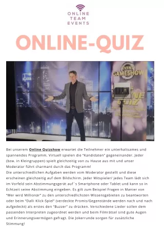 Bestes Online-Quiz-Event von Online-Team-Events