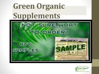 Find the Best Green Organic Supplements