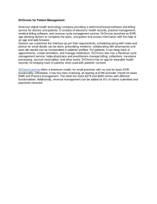 drchrono for patient management american digital