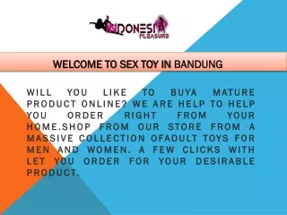 Sex toys in Bandung