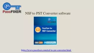 NSF to PST Converter software