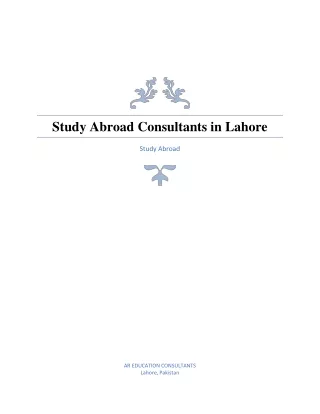 study abroad consultants in Lahore