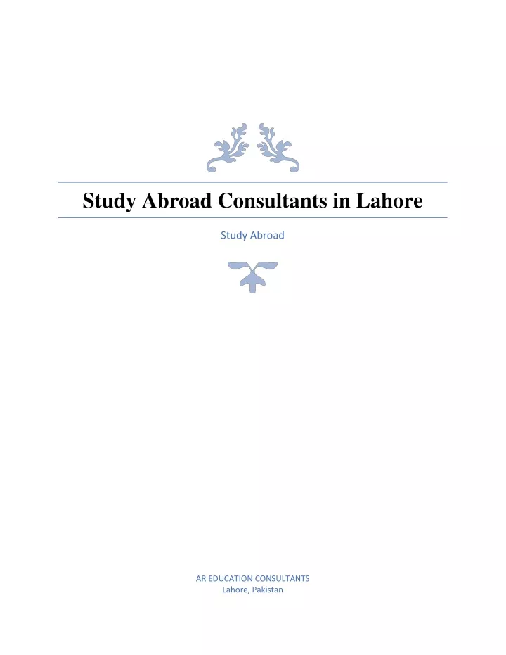 study abroad consultants in lahore