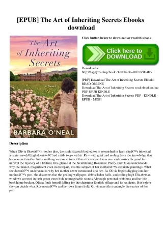 [EPUB] The Art of Inheriting Secrets Ebooks download