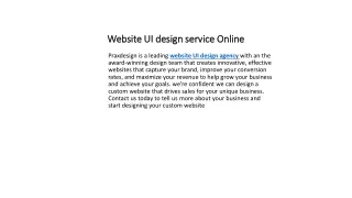 website ui design service online