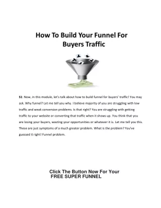 how to build your funnel for boyers traffic