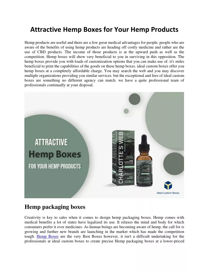 attractive hemp boxes for your hemp products