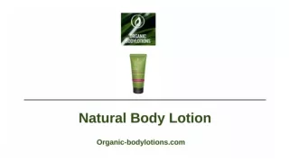 Natural Body Lotion