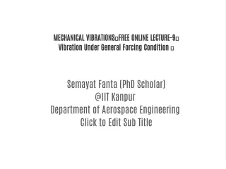mechanical vibrations free online lecture