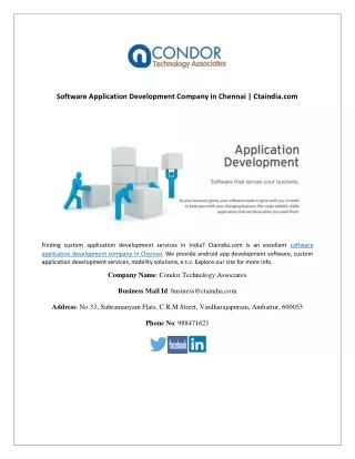 Software Application Development Company in Chennai | Ctaindia.com