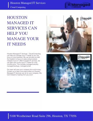 HOUSTON MANAGED IT SERVICES CAN HELP YOU MANAGE YOUR IT NEEDS - HOUSTON MANAGED IT SERVICES