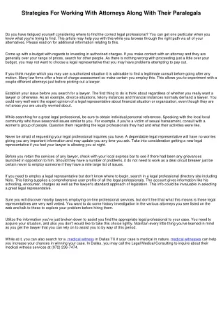 Strategies For Dealing With Legal professionals And Their Paralegals