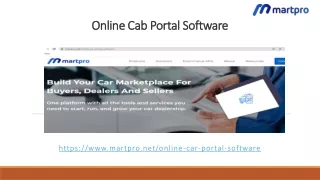 online cab portal software
