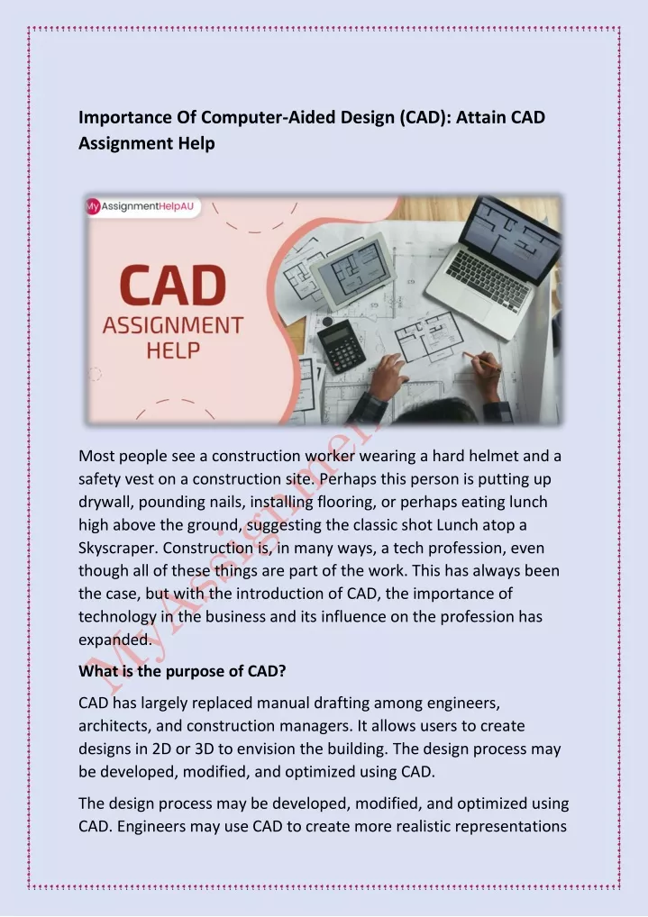 importance of computer aided design cad attain