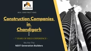 Construction Companies  in  Chandigarh