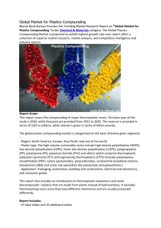 global market for plastics compounding bharat