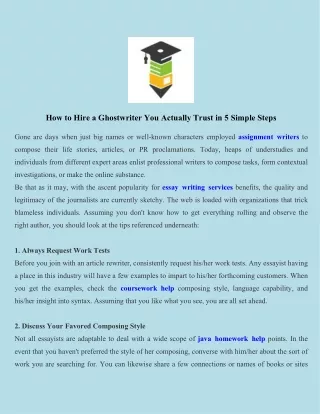 how to hire a ghostwriter you actually trust