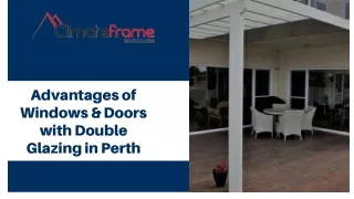 Advantages of Windows & Doors with Double Glazing in Perth