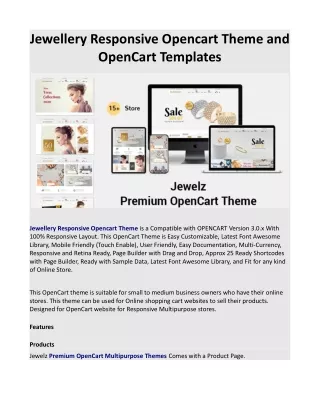 jewellery responsive opencart theme and opencart
