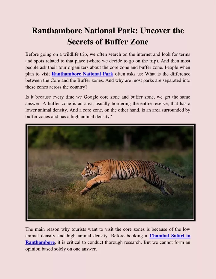 ranthambore national park uncover the secrets