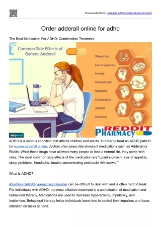 Order adderall online for adhd