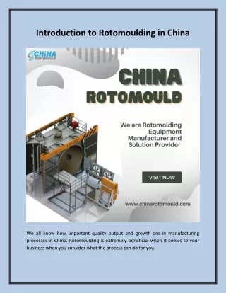 Introduction to Rotomoulding In China