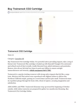 Trainwreck CO2 Cartridge