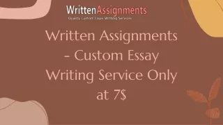 Custom Essay Writing Service Only at 7$