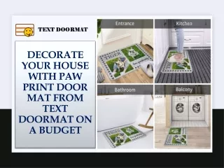 decorate your house with paw print door mat from text doormat on a budget