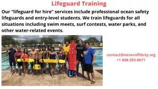 lifeguard training