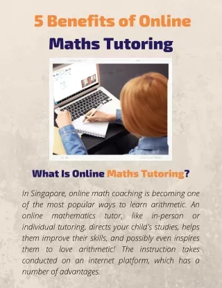 Benefits of an Online Math Tutoring