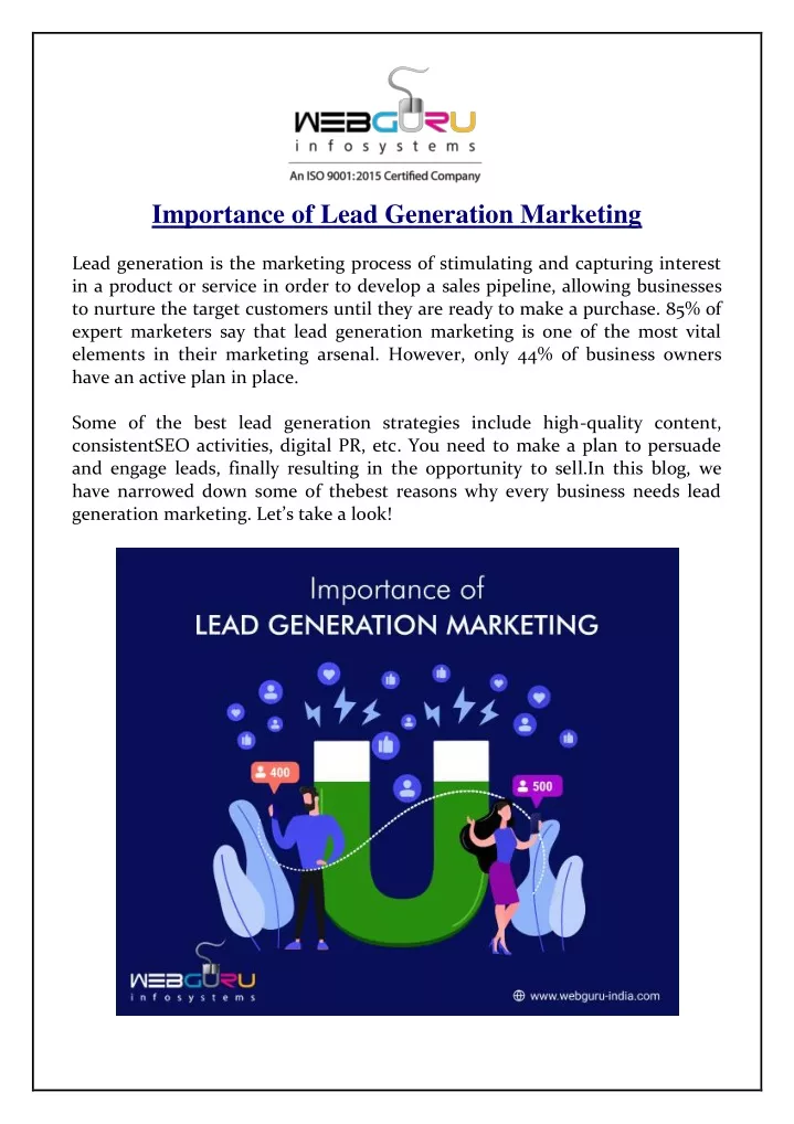 importance of lead generation marketing