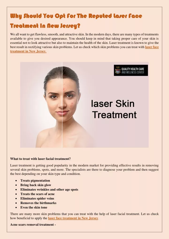 why should you opt for the reputed laser face