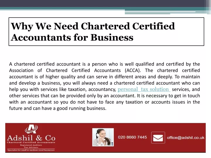 why we need chartered certified accountants for business