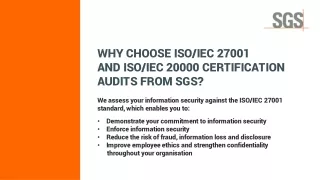 IS THERE A LEGAL REQUIREMENT TO COMPLY WITH OR BE CERTIFIED TO ISO/IEC 27001 OR