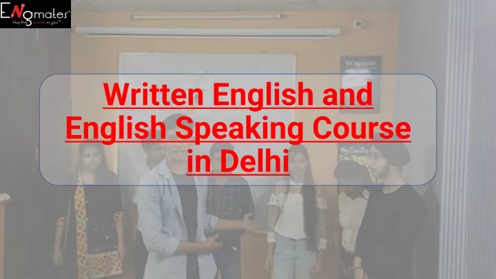 written english and english speaking course