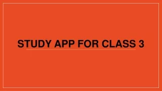 study app for class 3
