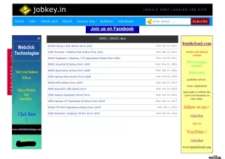 List of ISRO-DRDO jobs