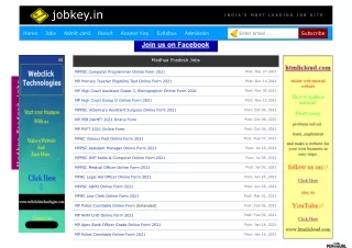 List of Madhya Pradesh Govt jobs