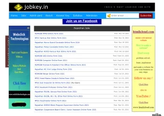 List of Rajasthan Govt jobs