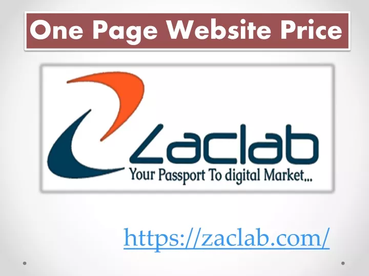 one page website price