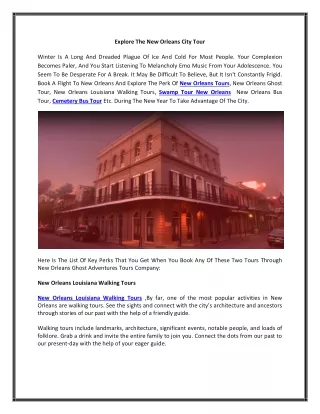 Explore The New Orleans City Tour