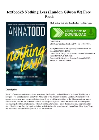 textbook$ Nothing Less (Landon Gibson #2) Free Book