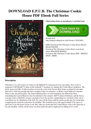 DOWNLOAD E.P.U.B. The Christmas Cookie House PDF Ebook Full Series