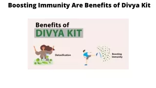 Detoxification and boosting immunity are benefits of Divya Kit