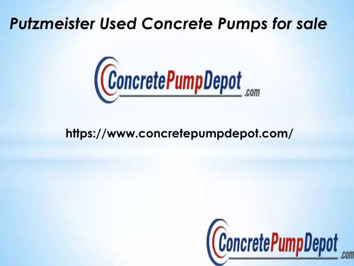 putzmeister used concrete pumps for sale